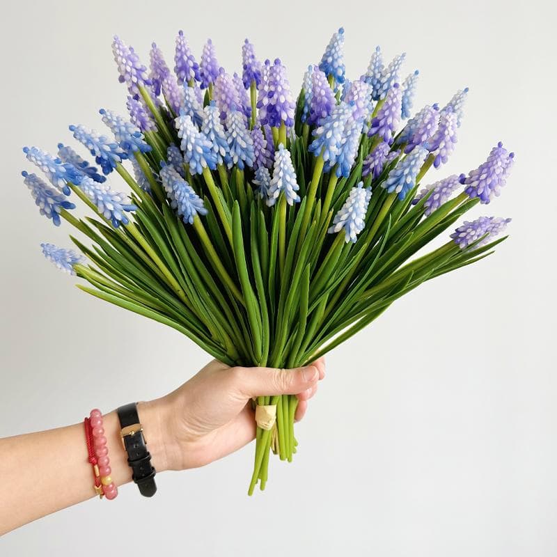 Blåklokker Kunstig Blomsterbukett Liten Kunstig Blå Hyasint Dekorasjon Brude Bryllupsbukett Blomsteroppsats