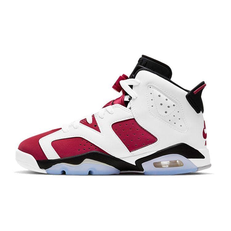 Air Jordan 6 Retro GS Carmine 2021 Barnesko Hvit Svart 384665-106 cm