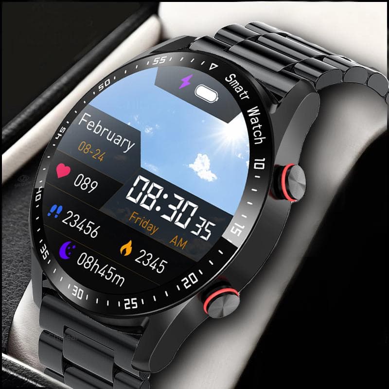 2024 Smart Watch EKG+PPG Business Bluetooth Call Hjertefrekvens Blodtrykksmåling Sportsmelding Påminnelse Smart Watch Hvit