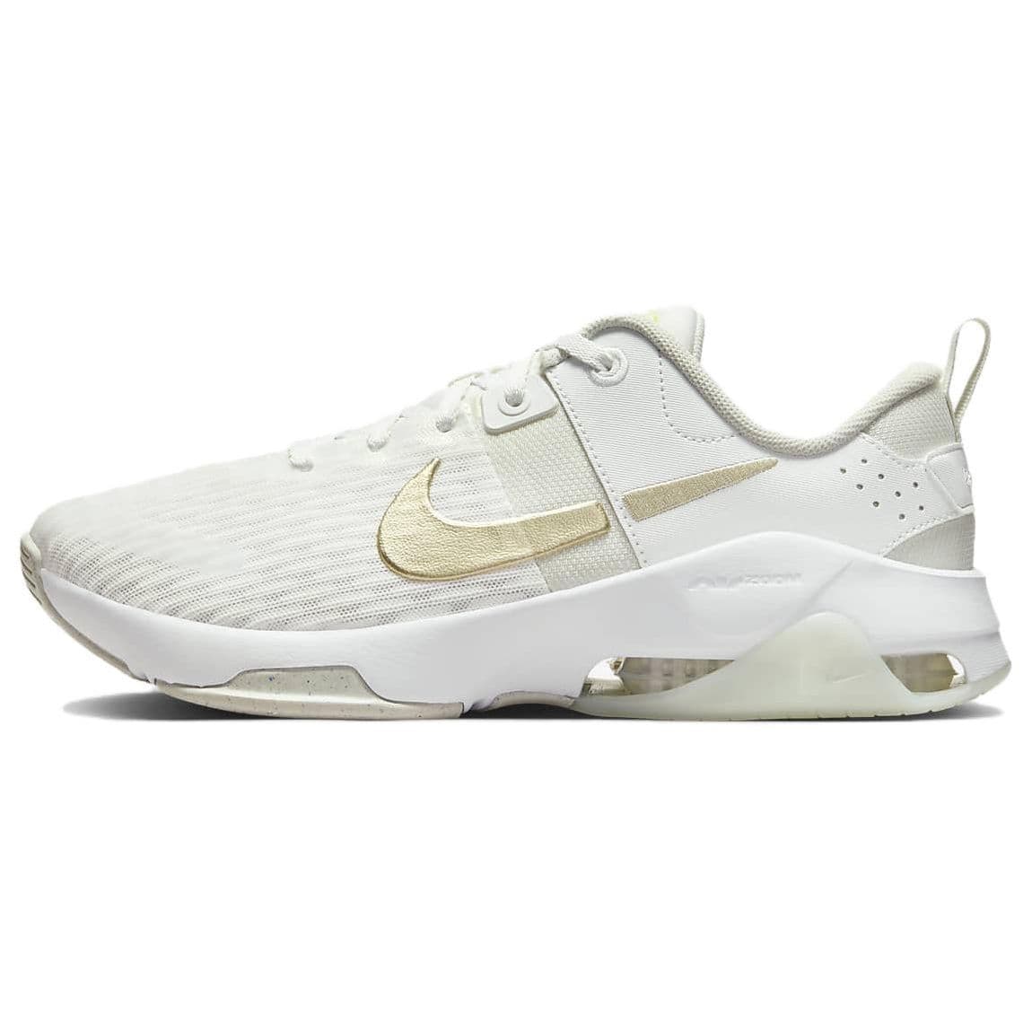 Nike Zoom Bella 6 Premium Summit White Gull Kvinners Sneakers Sjøglass Lys-Sitron-Twist Metallisk-Gull-Stjerne FJ1589-100 cm