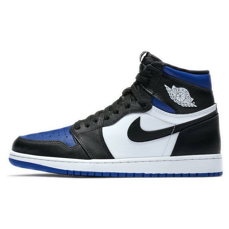 Air Jordan 1 Retro High OG Royal Toe Unisex Joggesko Blå Svart Hvit-Game-Royal-Svart 555088-041 cm