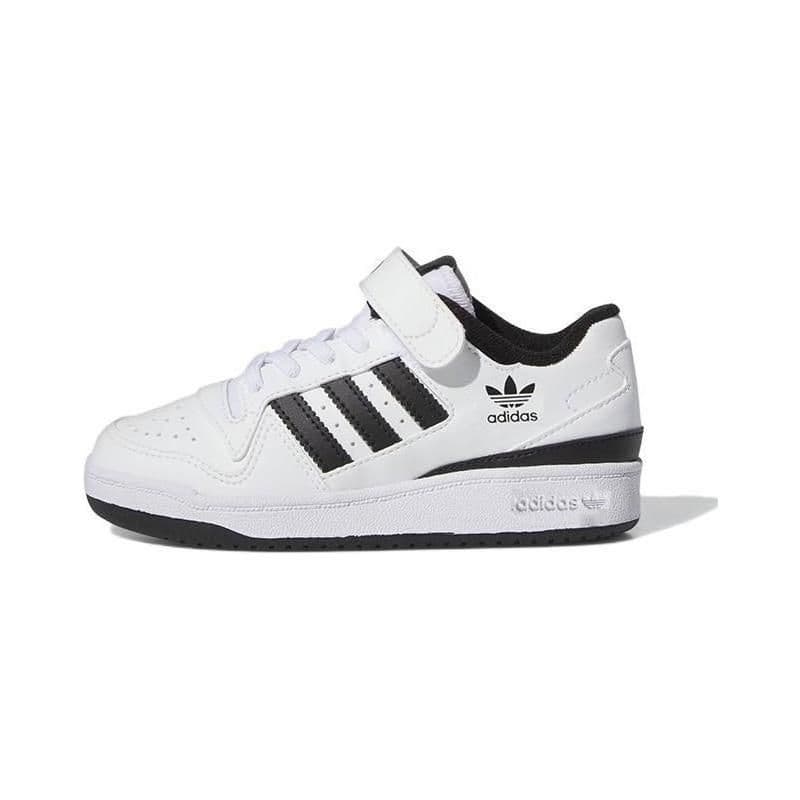 Adidas Forum Low J Hvit Svart Barnesko Skyhvit Kjerne-Svart IF2651 cm