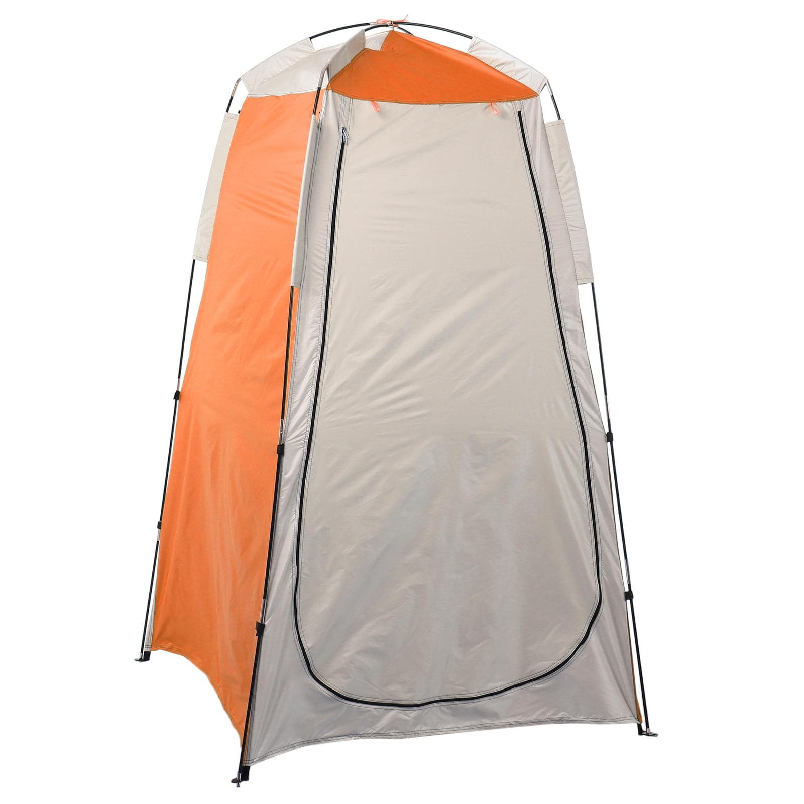 Personvern Shelter Telt Bærbar Utendørs Camping Strand Dusj Toalett Skiftetelt Sol Regn Shelter Oransje/Grå