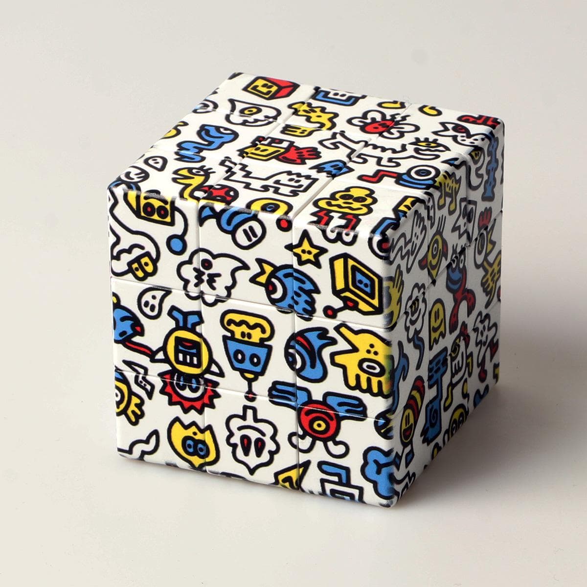 Rubiks kube 3X3X3 Tegneserie Romvesen Graffiti UV Morsom Stresslindrende Puslespill Profesjonell Glatt Hastighetsspill Barneleker Gaver