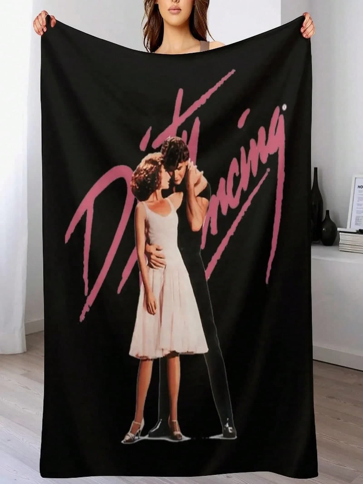 Dirty Dancing DIRTY DANCING Kastepledd Valentinsdag Gaveideer Myke Senger Mykt Plysj Ruter Varmt For Vinteren Tepper grå farge