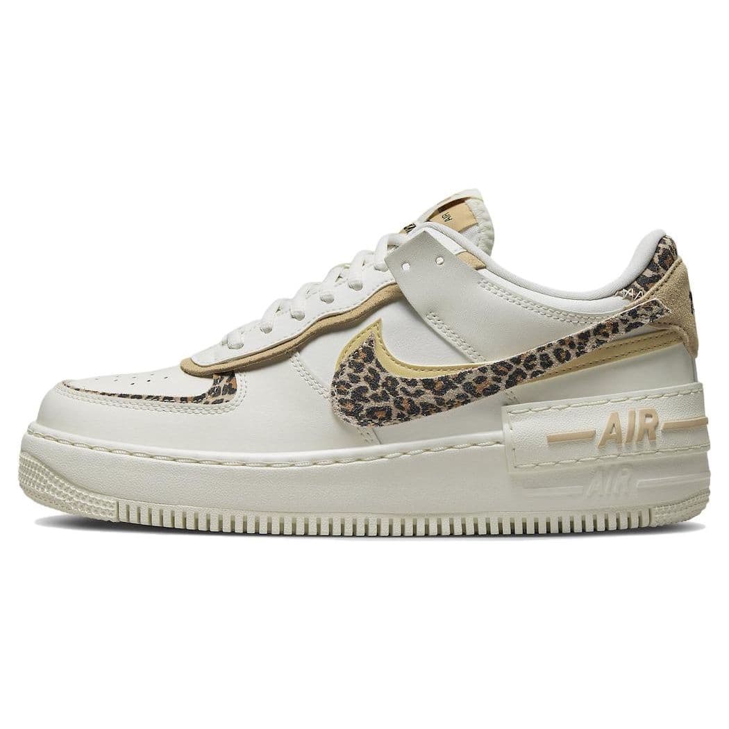 Nike Air Force 1 Shadow Leopard Damesneakers Krem Hvit Sesam CI0919-120 cm