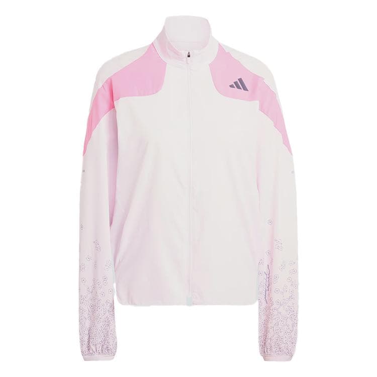 Adidas Adizero Tokyo Jakke Kirsebærblomst Mønster Sidesplitt Midje Glidelås Sports Langermet Løpejakke Damejakker KC1238 cm