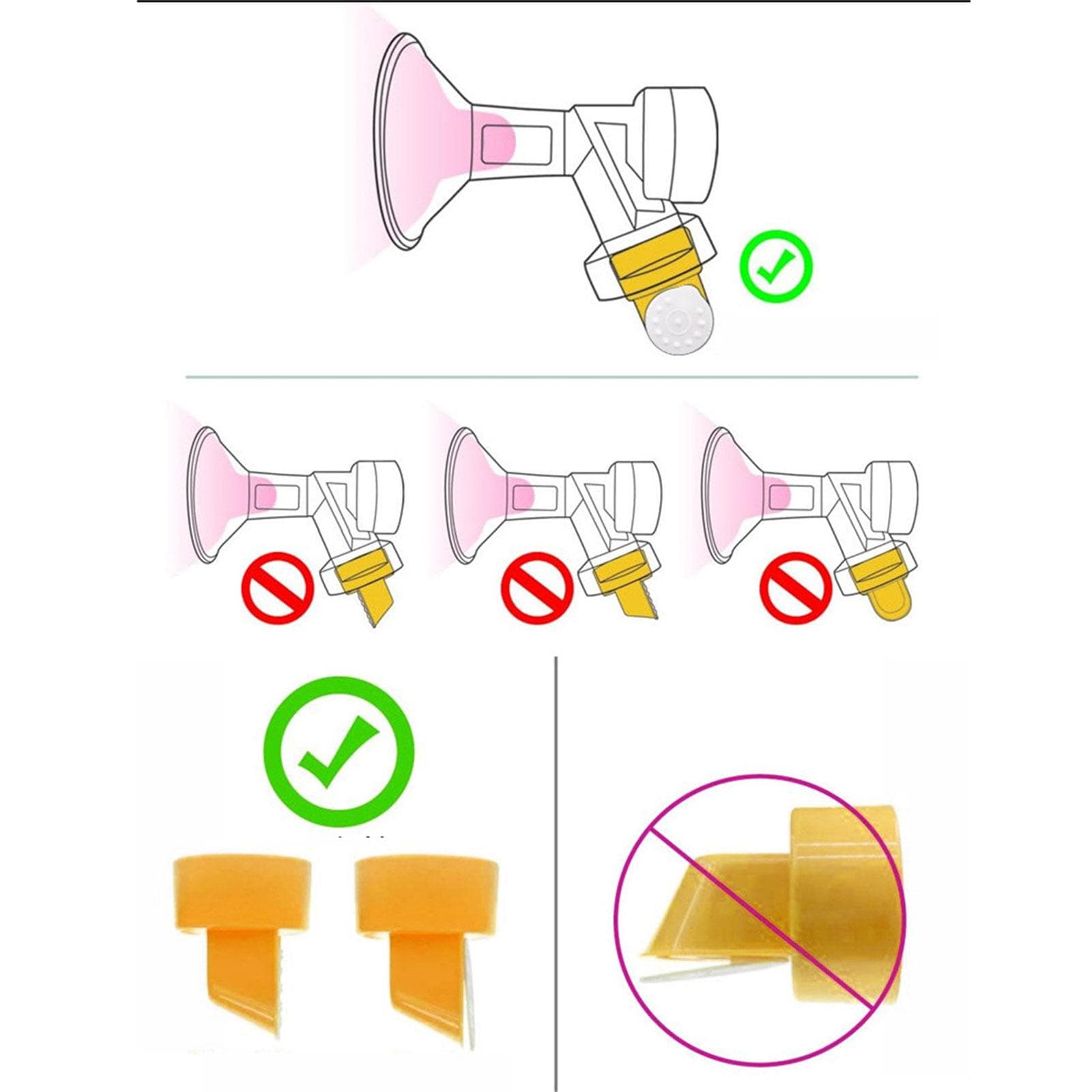 Erstatningsmembranventilsett Brystpumpe Membran for Medela Harmony/Mini Electric/Swing & Symphony Brystpumper