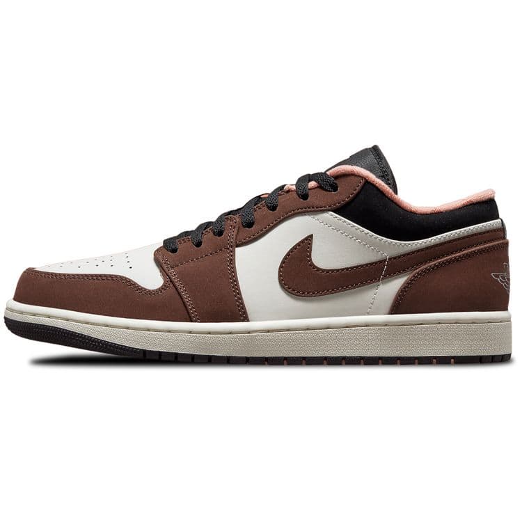 Air Jordan 1 Low Mocha Herre Sneakers Brun Lys-Sjokolade Crimson-Bliss DC6991-200 cm