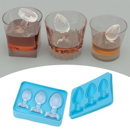 Isbitbrett Morsom rumpeplugging isform for whisky Cocktail Godteri Gelé DIY-formverktøy for morsomme festpranker og humoristiske drinker Rosa