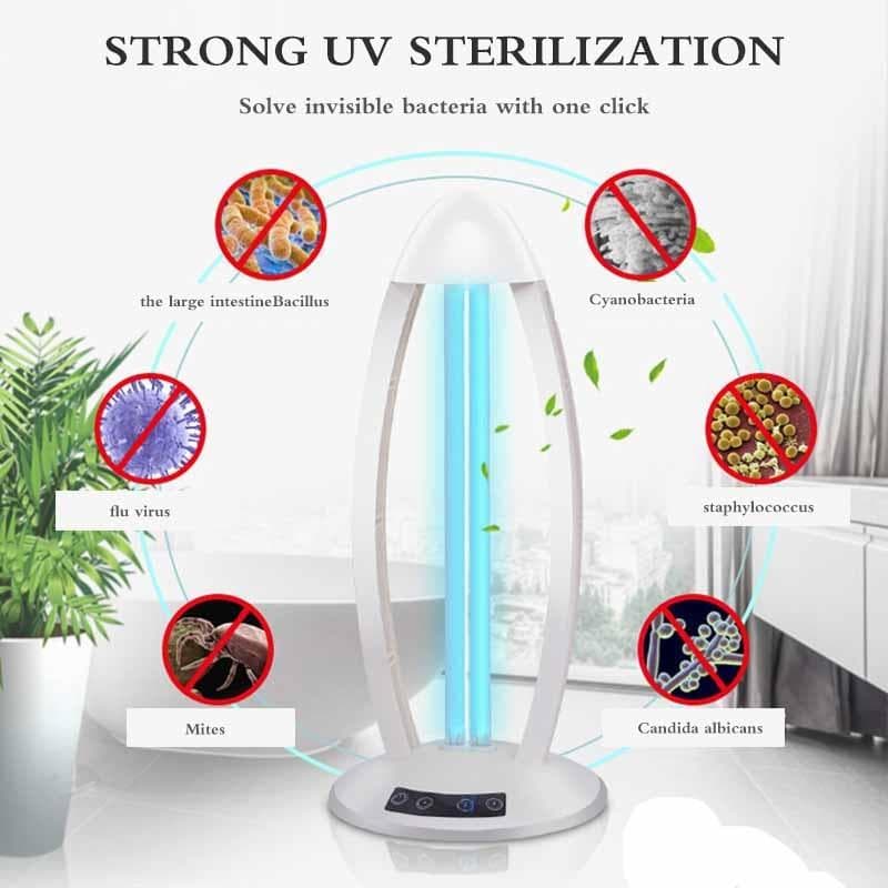 Ny 38W UV-ozondesinfeksjonslampe Ultrafiolett steriliseringslys Høy ozon UVC bakteriedrepende lampedesinfeksjon