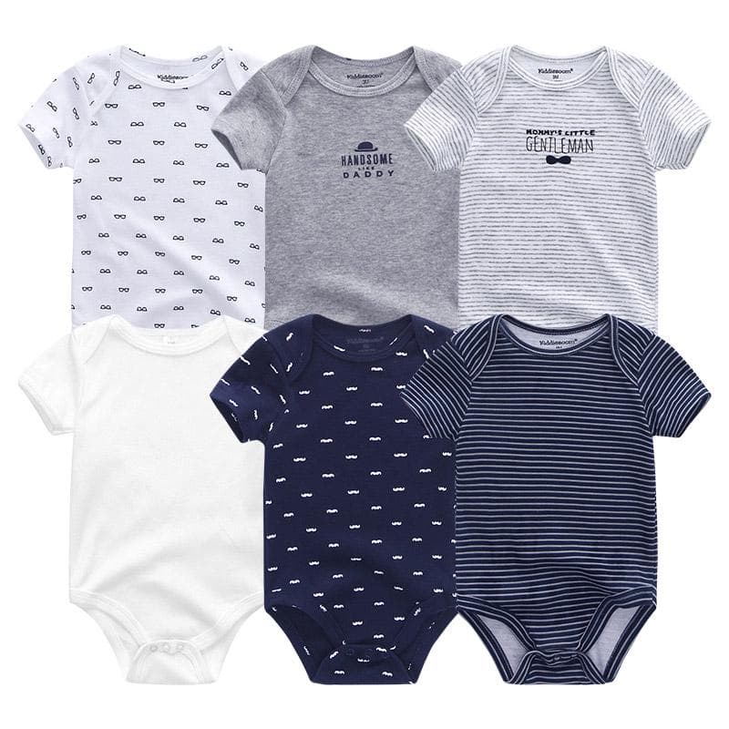6 STK/lot Nyfødt babybody Kortermet babyklær Babydresser cm