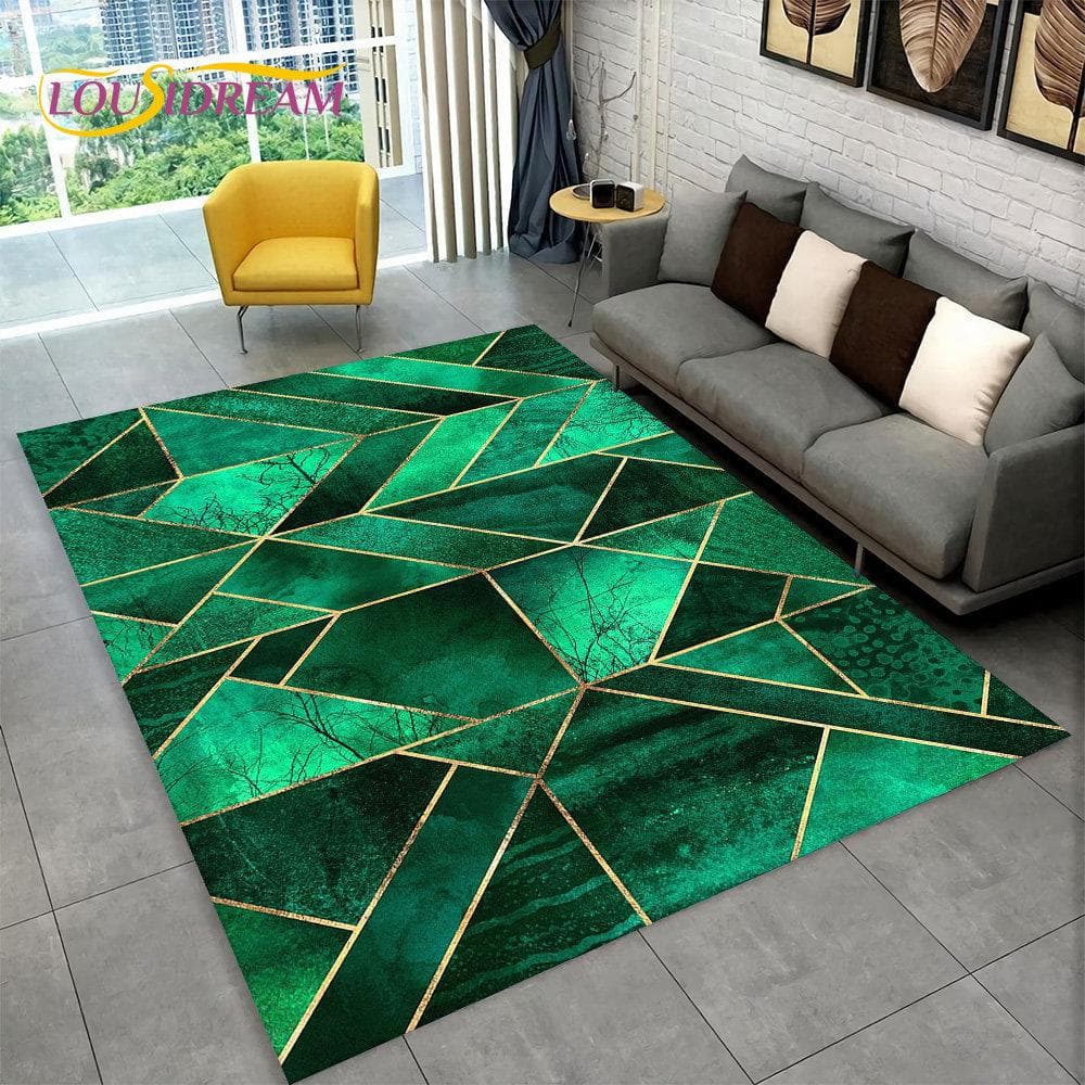 3D abstrakt moderne geometrisk illusjon område teppe, teppe teppe for stue soverom sofa dørmatte dekor, barnespill sklisikker gulvmatte