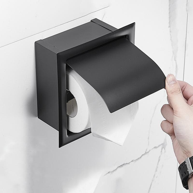 Rustfritt Stål304 Toalettpapirholder Krom Veggmontert Skjult Baderom Rullvevboks Porta Papel Higienico WF-18030