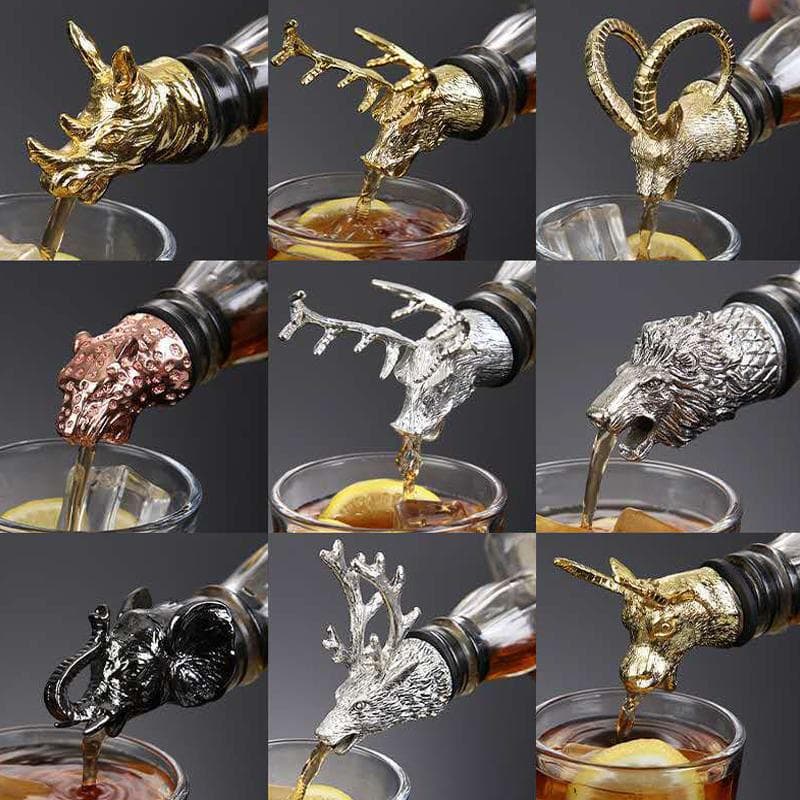 Ny Dyre Vinheller Sinklegering Hjort Elg Løve Okse Leopard Antilope Hode Vinstopper Drikke Bar Nattklubb Verktøy Tilbehør