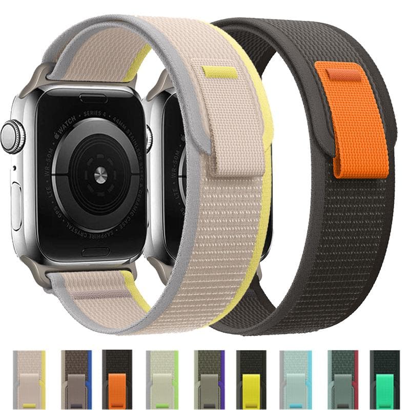 Trail loop stropp For apple watch ultra Band 49mm 44mm 40mm 41 42mm 44 49mm armbånd iWatch series 7 6 5 3 se 8 45mm 44 band Svart