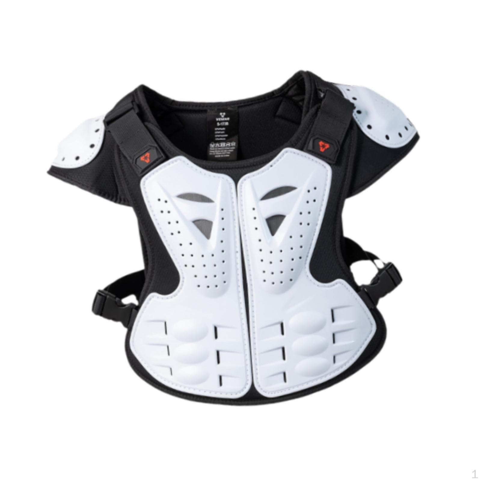Pustende, anti-skulderbeskyttelsesvest for rygg, bryst, skating og sykling Svart