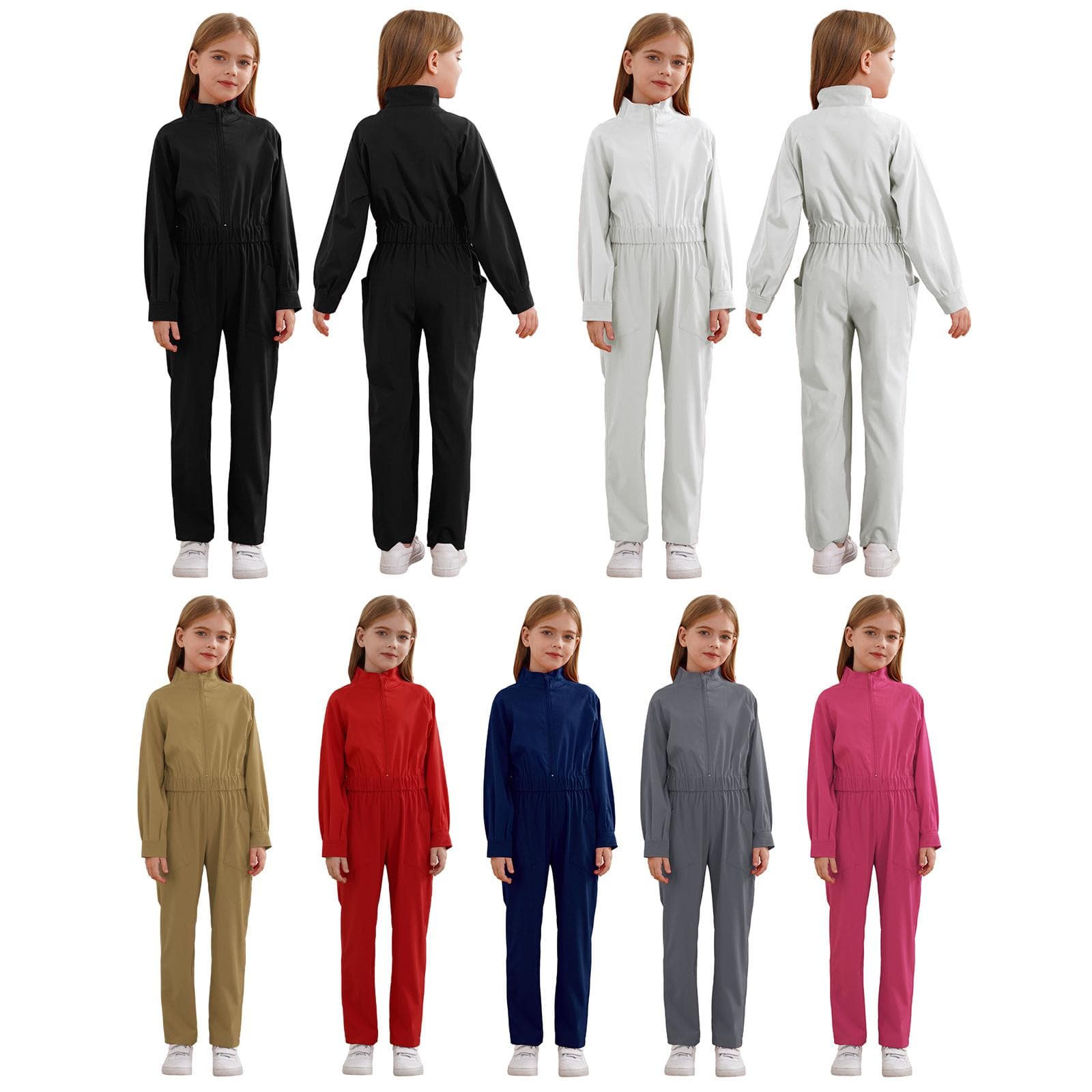 Barnelekklær i ensfarget kjeledress med elastisk midje cm elfenben