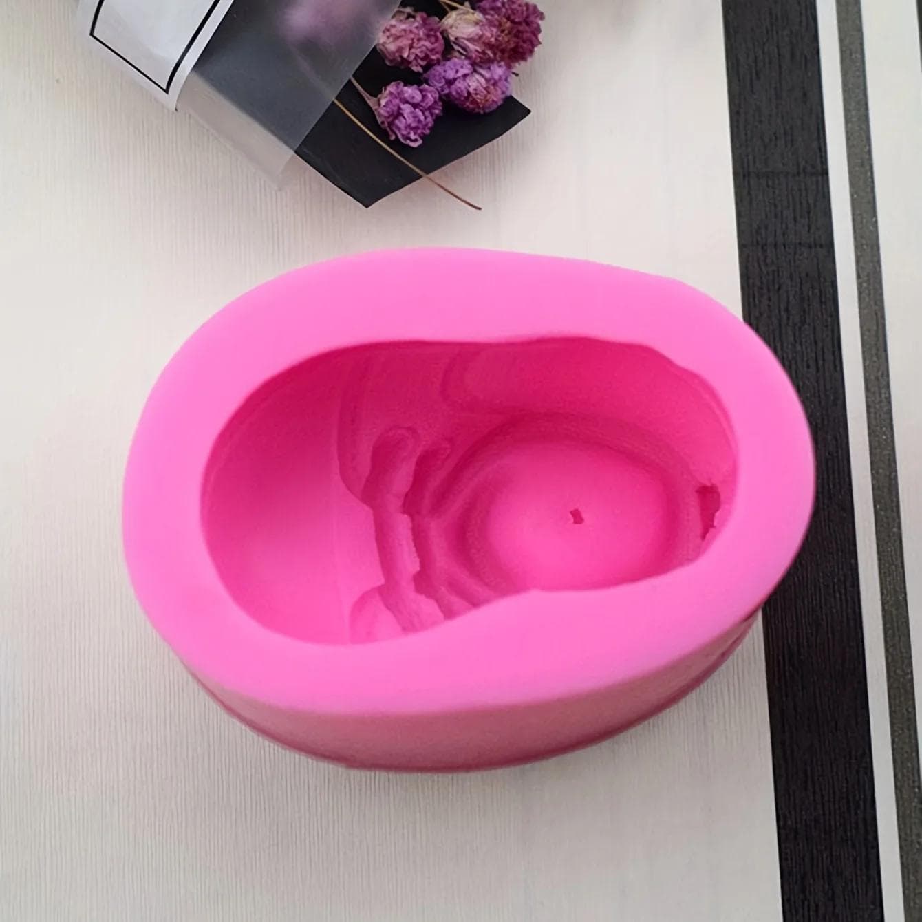 1 stk Silikonform Skoform Håndlaget Aromaterapi Lys Håndlaget Såpe DIY Silikonform Rosa