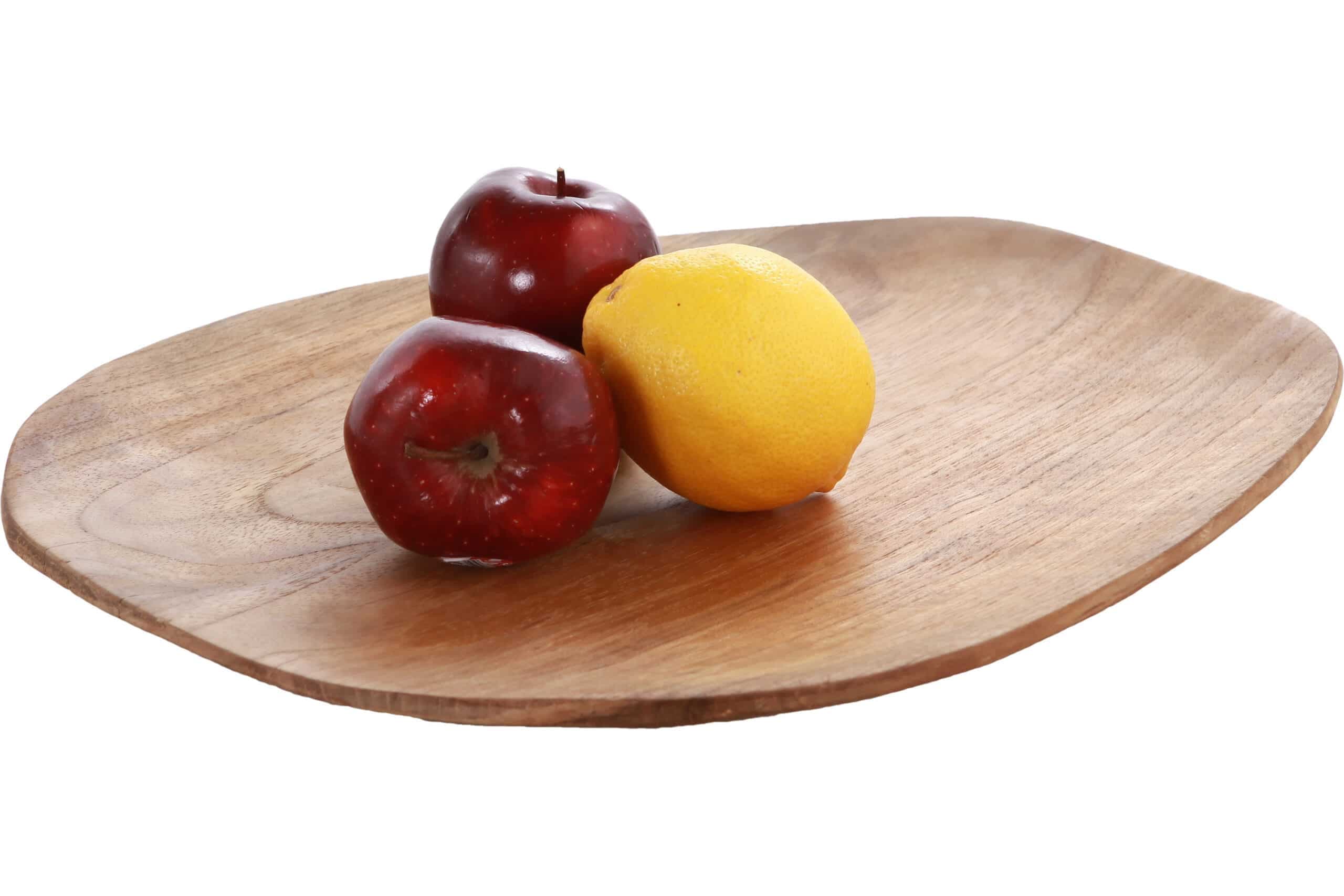 Oval teaktallerken