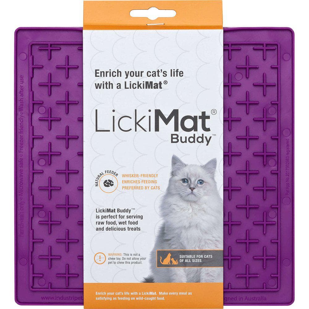 LickiMat Cat Buddy spisematte - Purple-Lilla