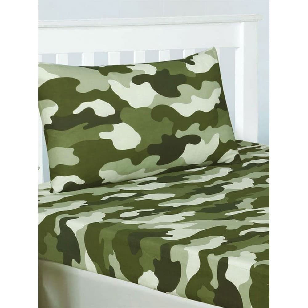 Bedding & Beyond Camouflage Fitted Bed Sheet Set