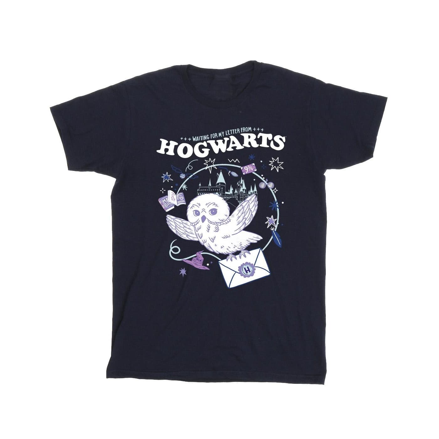 Harry Potter Girls Owl Letter From Hogwarts Cotton T-Shirt
