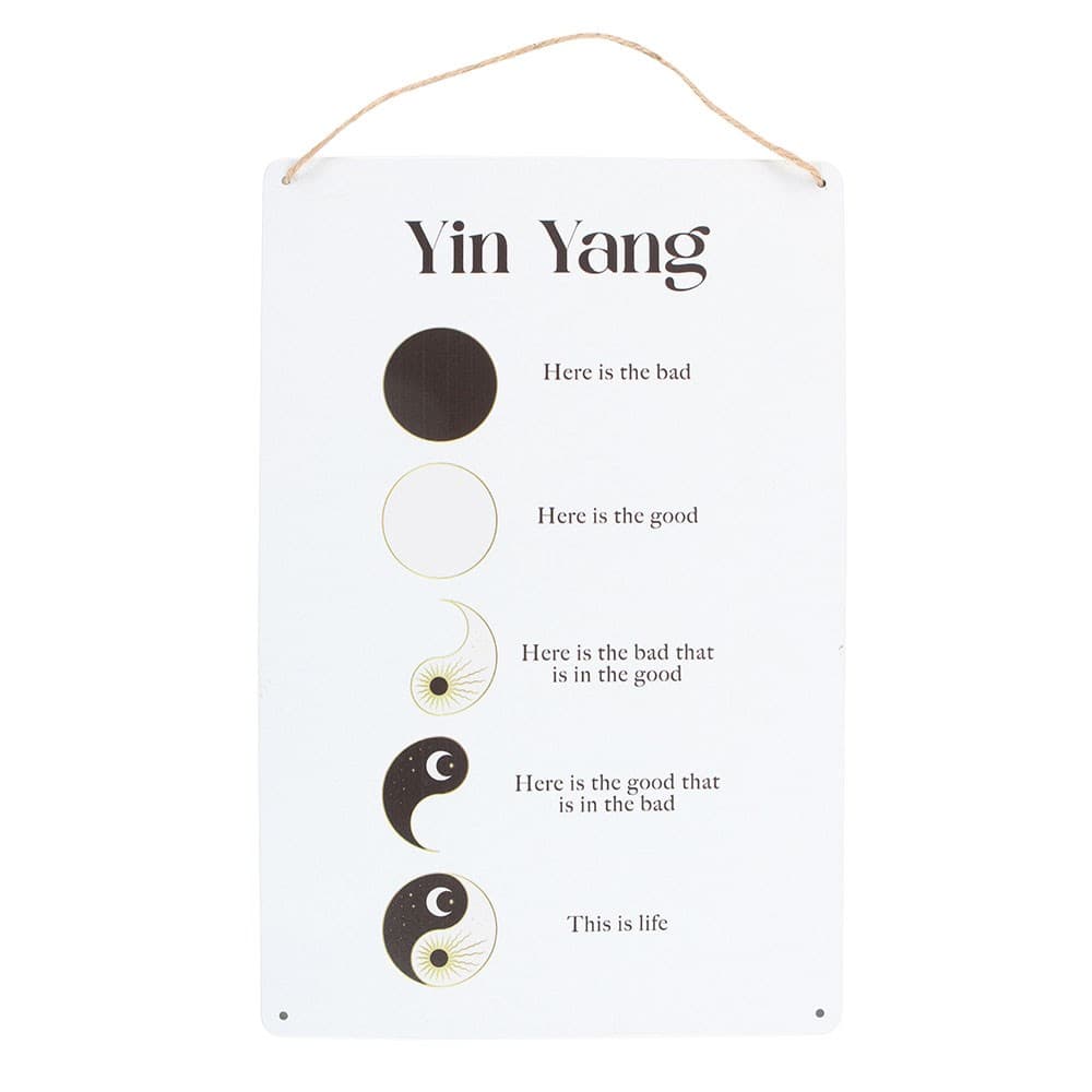 Something Different Tin Yin Yang Hanging Sign