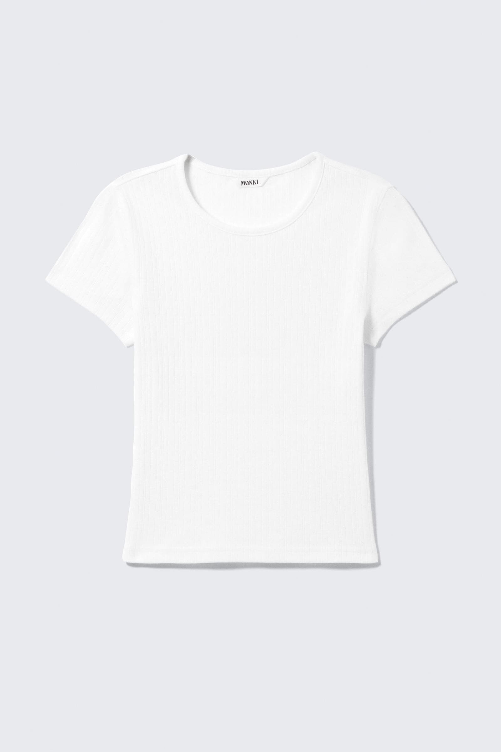 Soft Short-Sleeved Pointelle Top