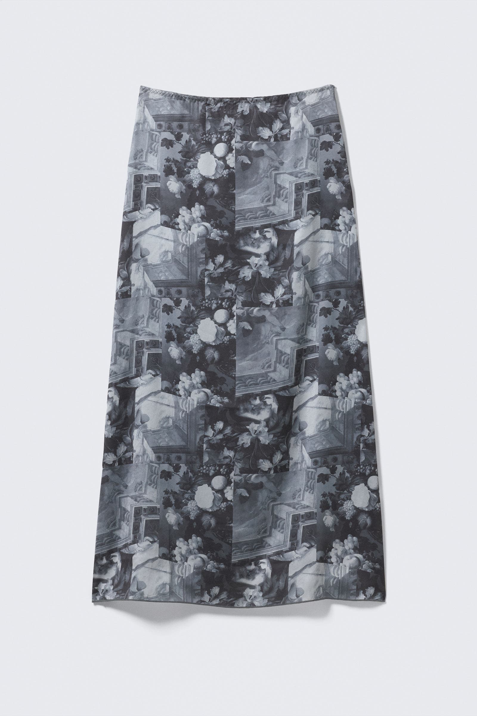 Printed Low Rise Maxi Skirt
