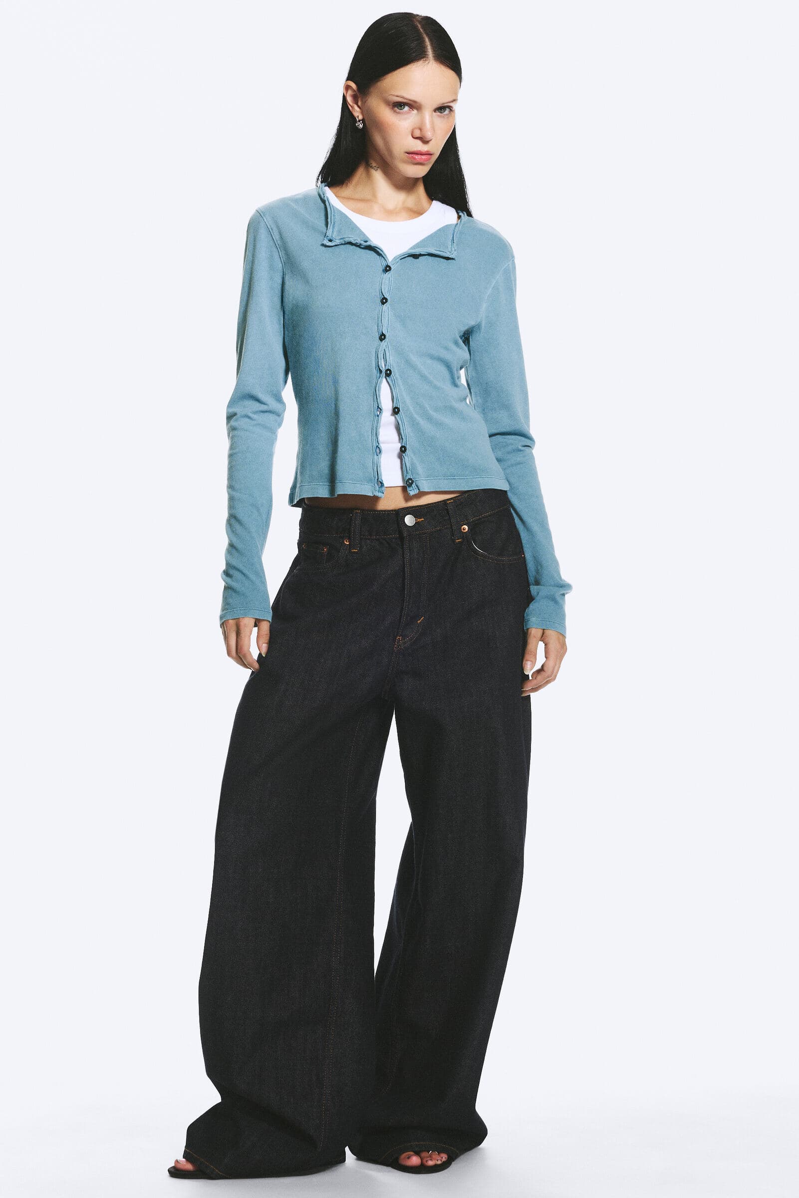 Andromeda jeans med lavt liv og løs baggy passform