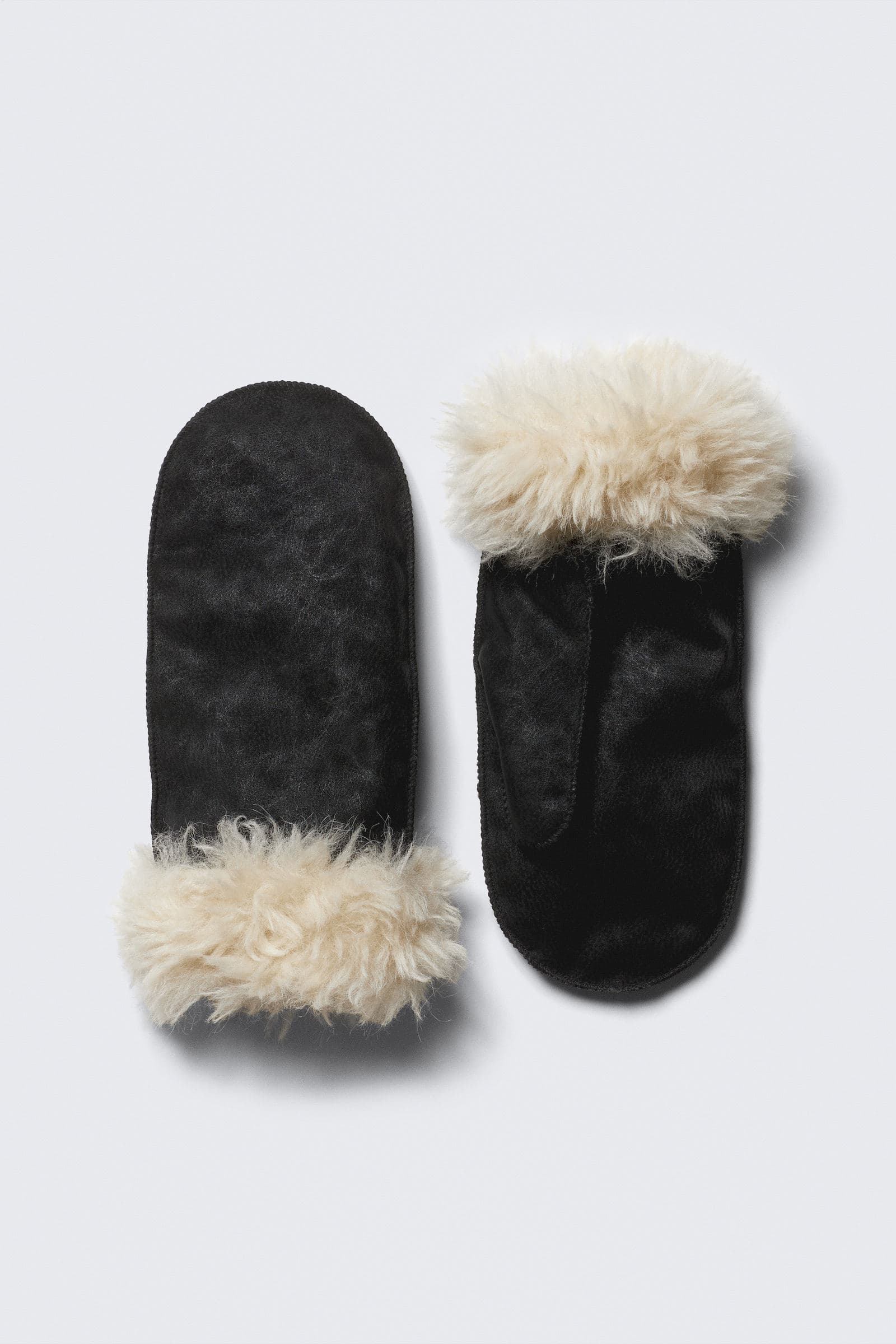 Faux Fur-Lined Mittens