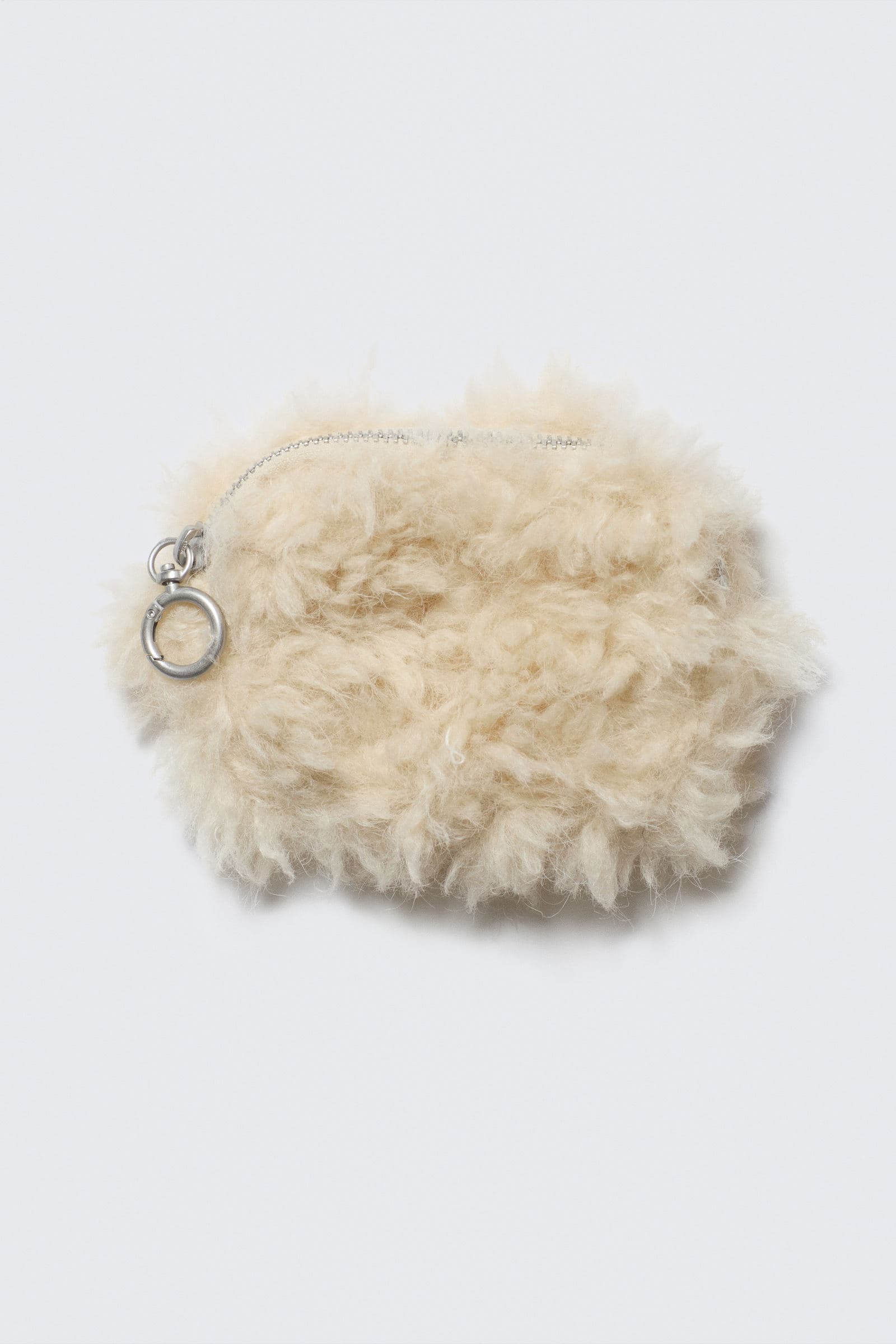 Faux Fur Mini Zip Lommebok