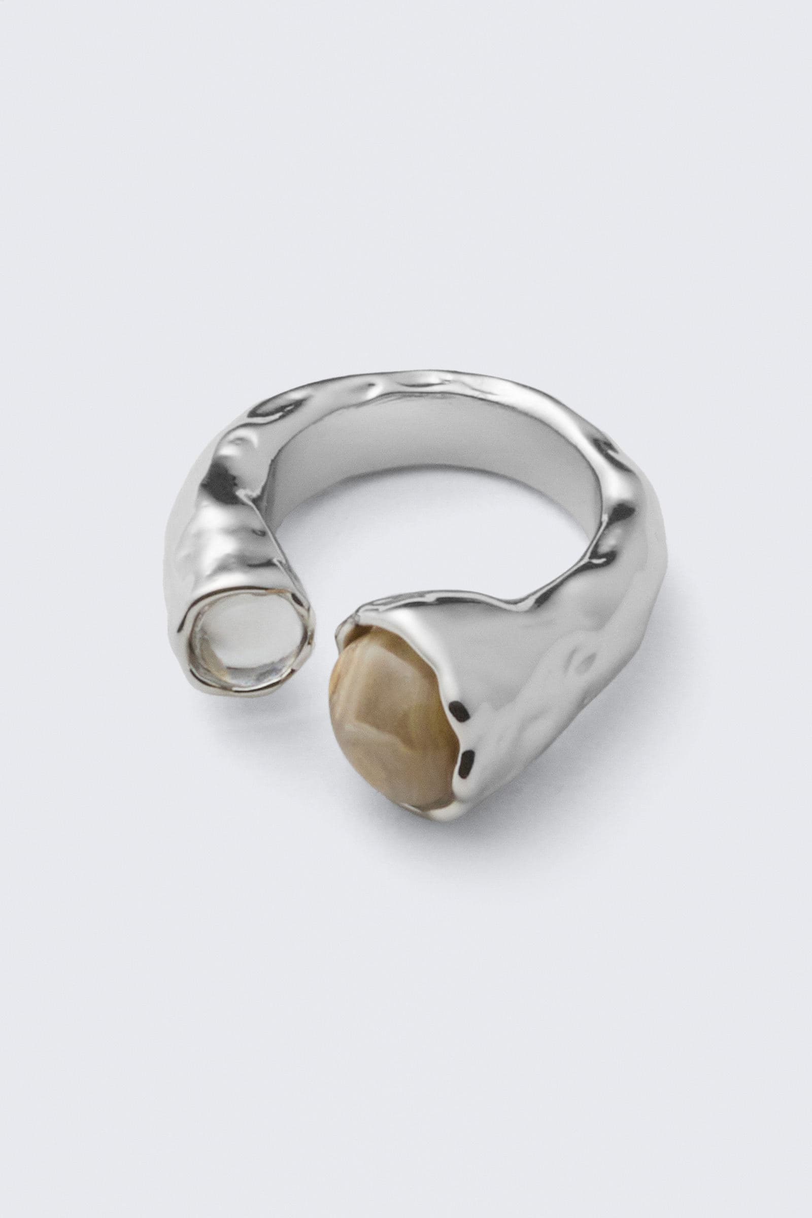 Open Organic Stone Ring