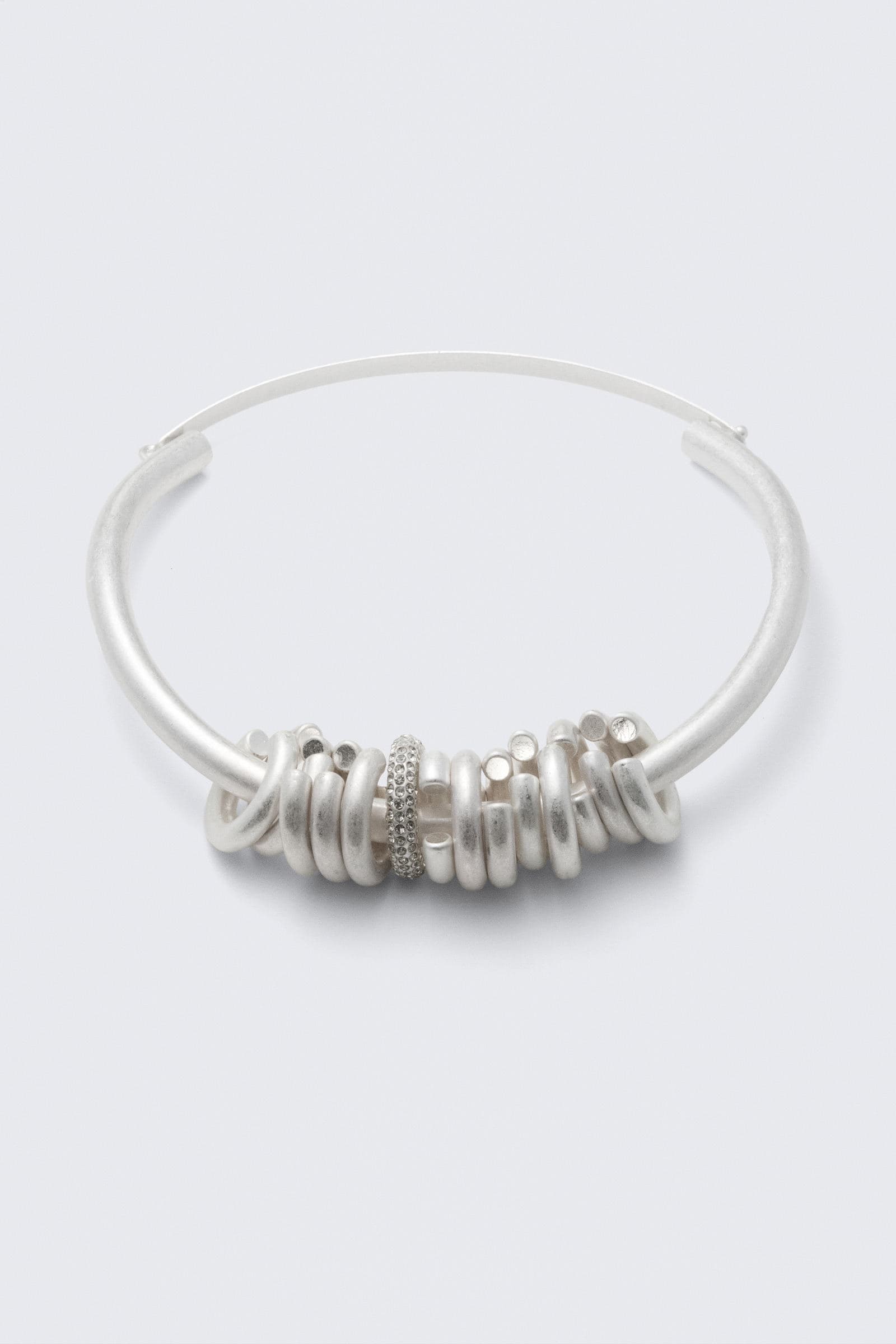 Silver Plated Multi-Ring Necklace