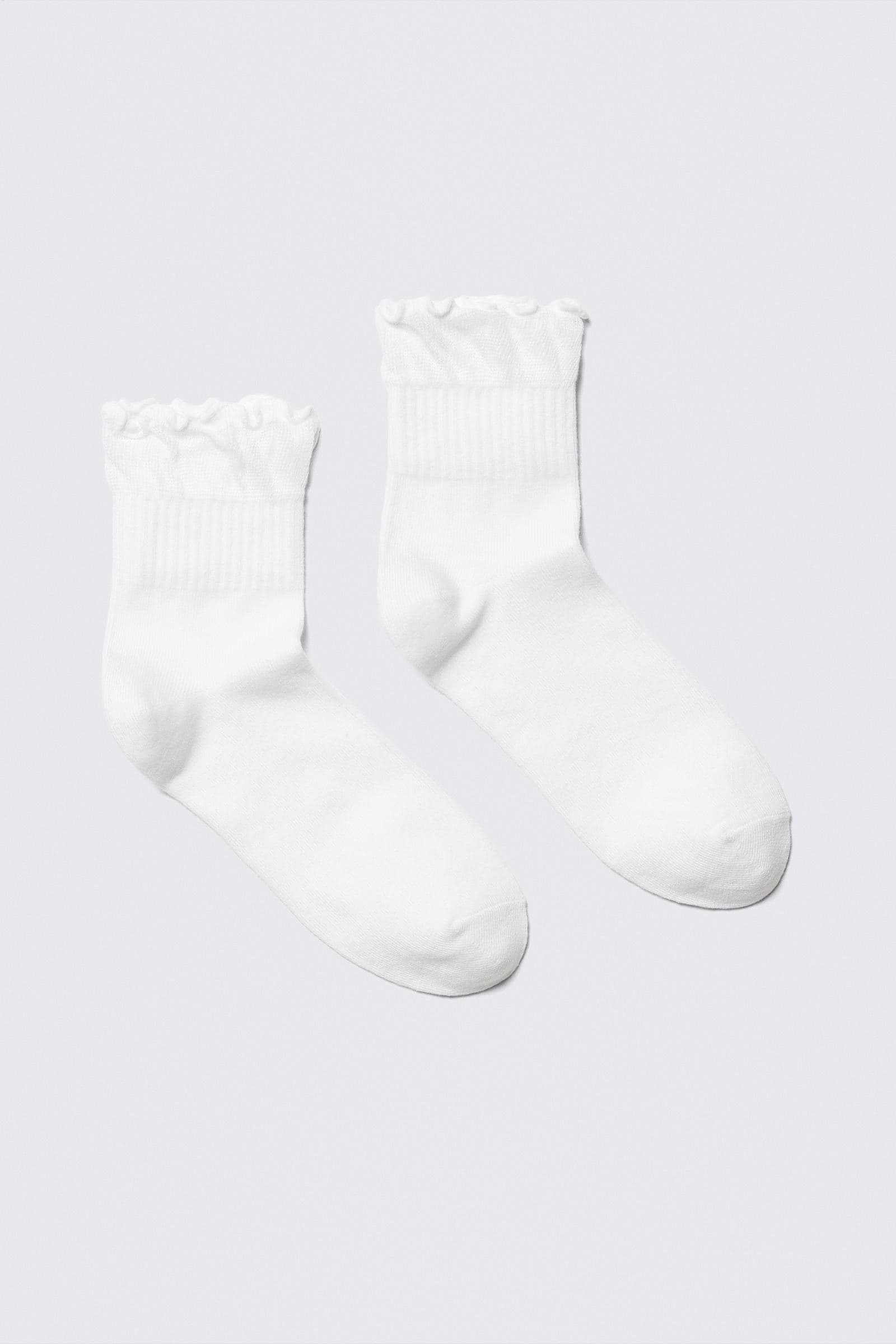 2-pack Frill Edge Cotton-Blend Socks