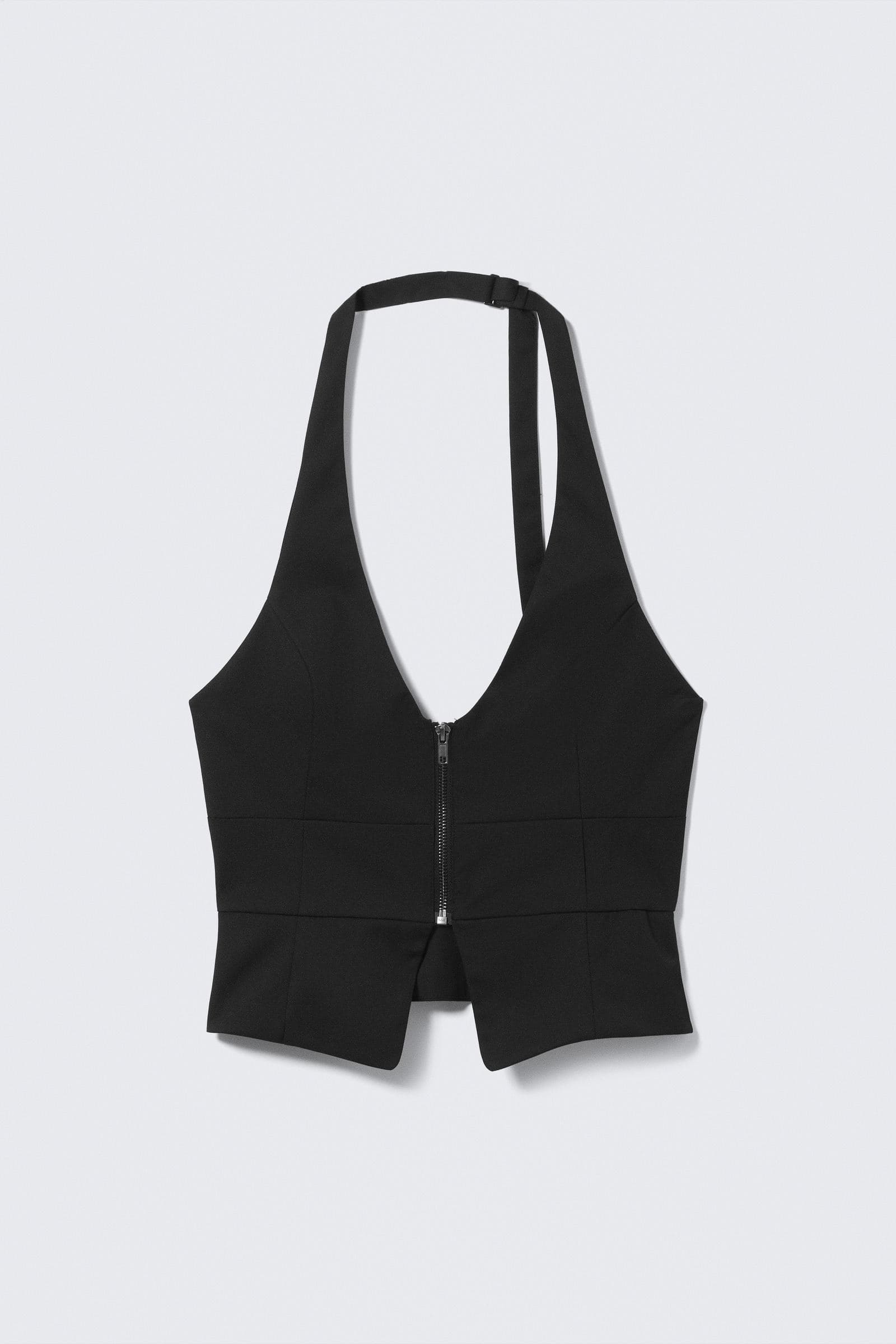 Strukturert Halter Zip Vest