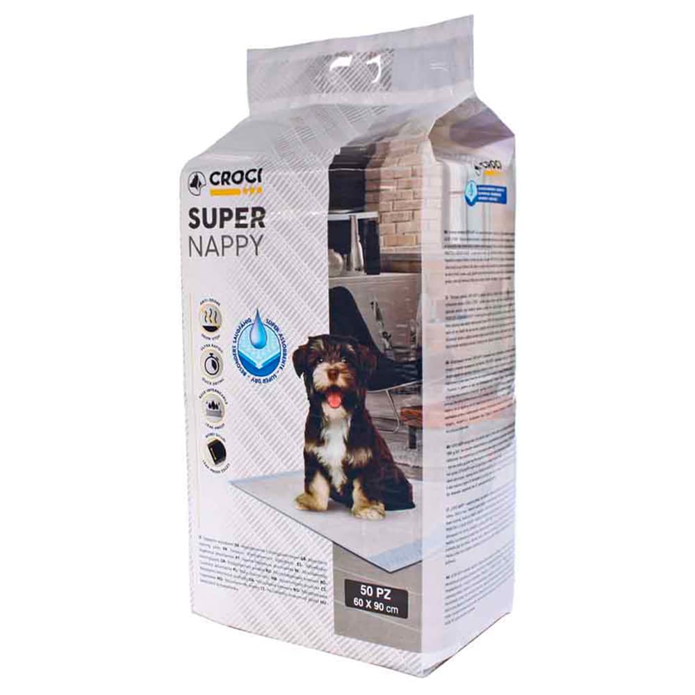 Croci Super Nappy valpeunderlag - Doppelpakke L 90 x B 60 cm, 2 x 50 stk