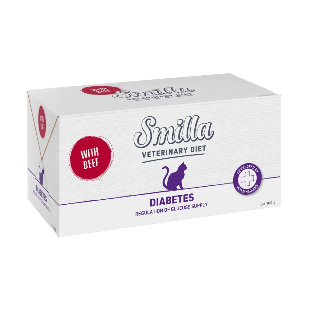 Smilla Veterinary Diet Diabetes - 24 x 100 g Okse
