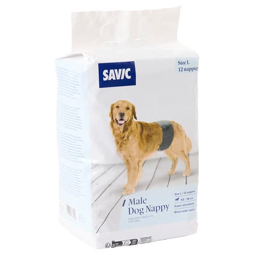 Savic bleier for hannhunder - Størrelse L: 53-76 cm, 12 stk