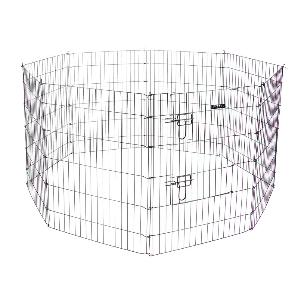 Kerbl Kjæledyrinnhegning med dør for valper og smådyr - 8 elementer à B 57 x H 78 cm