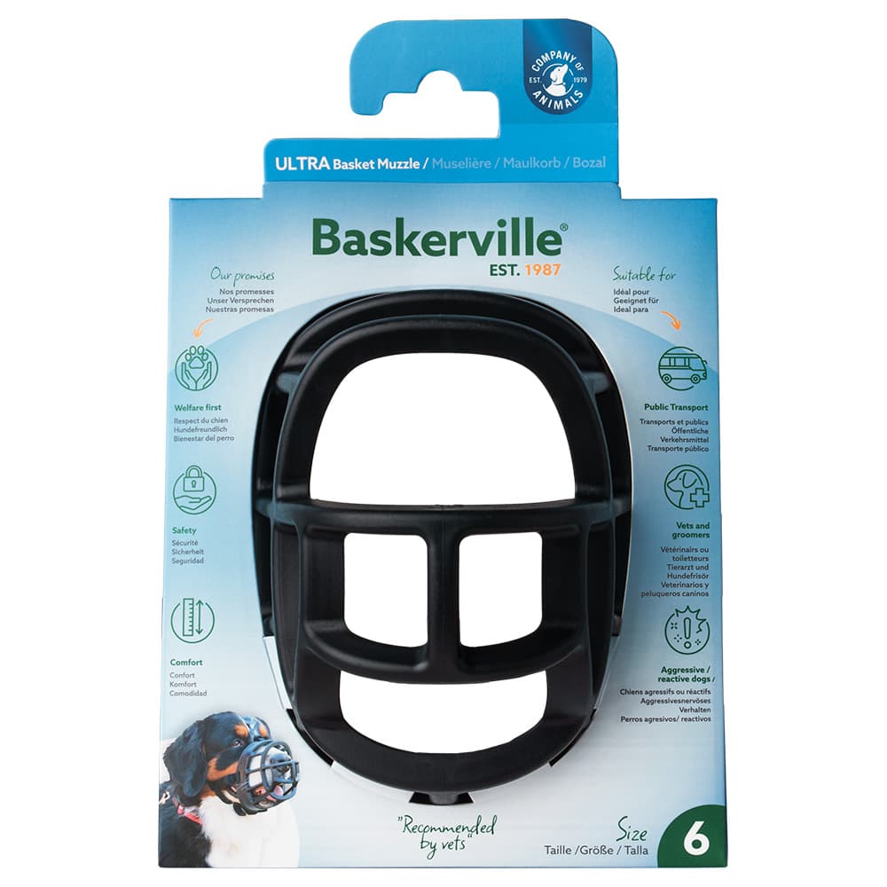 Munnkurv Baskerville Ultra 2.0 -  Str  6,  f.ex. Rottweiler, Mastiff