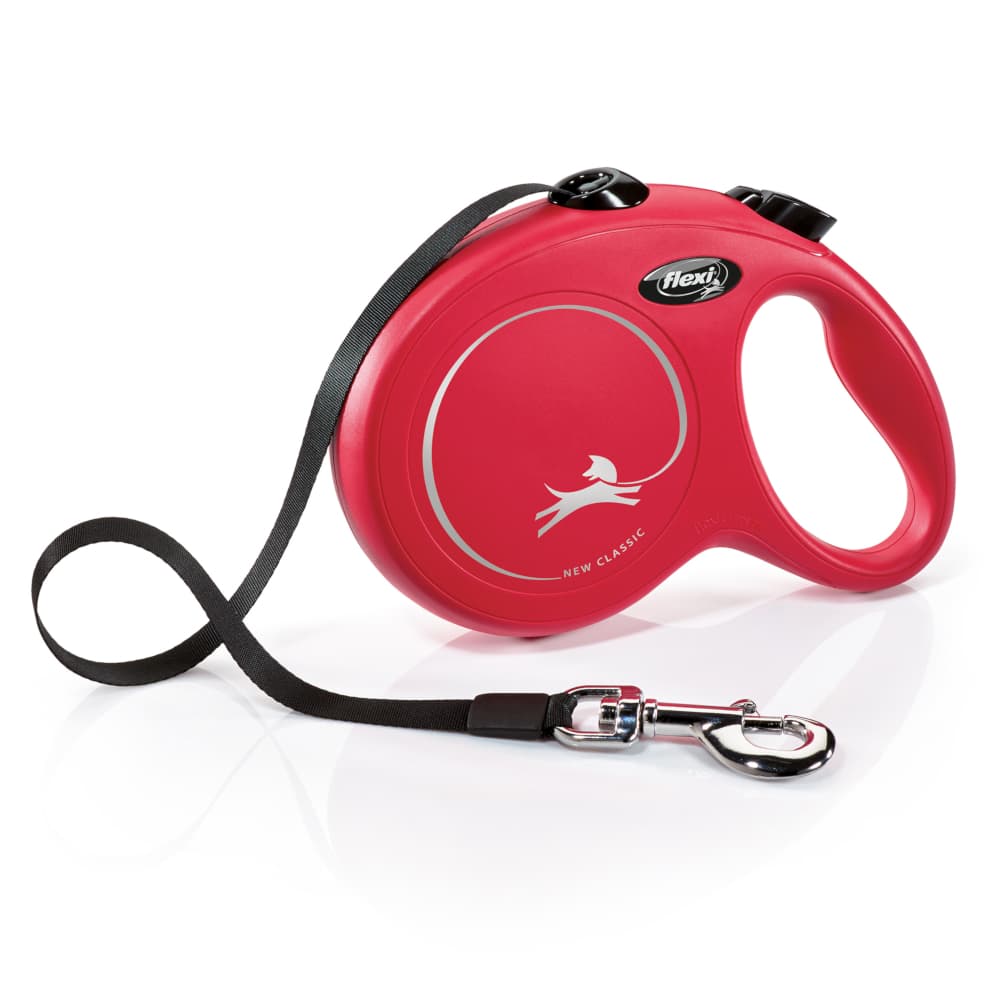 flexi New Classic hundebånd rødt, 5 m - Størrelse L: opptil 50 kg