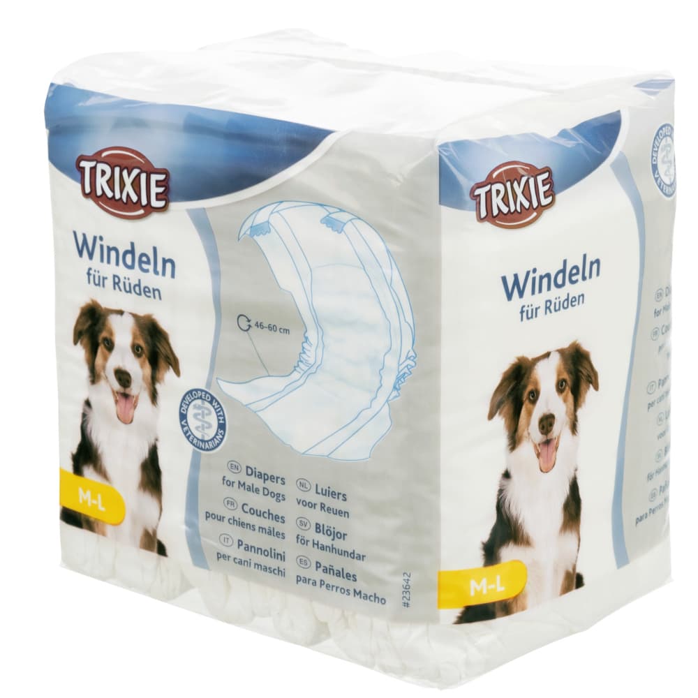Trixie bleier for hannhund - Str M–L: 46–60 cm, 12 Stk