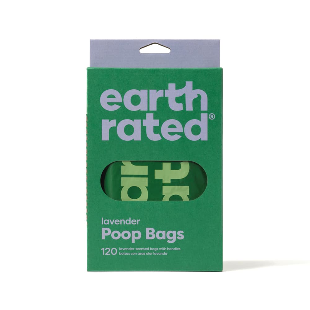 Earth Rated 120 hundeposer med håndtak - Lavendel