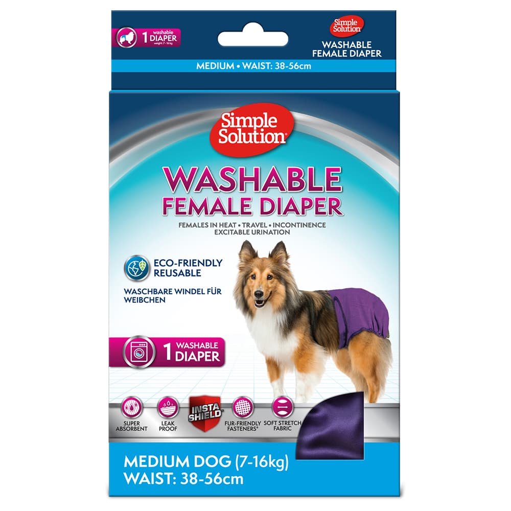Simple Solution vaskbare hundebind/bleier - Str M, 1 Stk