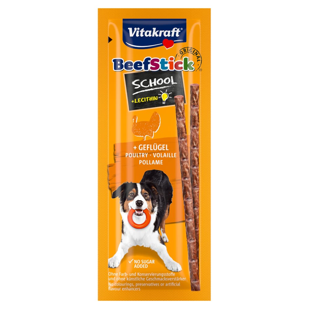Vitakraft Beef Stick School - Fjærkre (10 stk, 20 g)