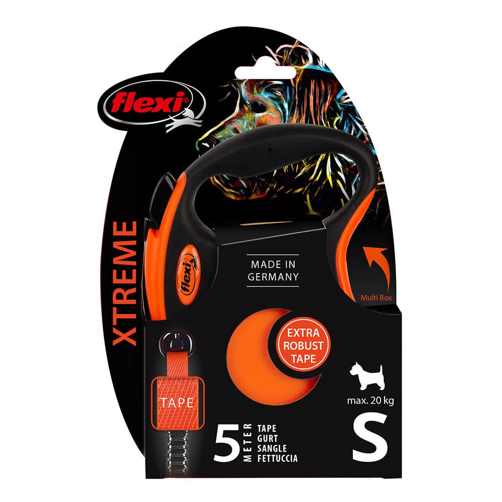 flexi Xtreme reim-bånd orange, 5 m - S: inntil 20 kg