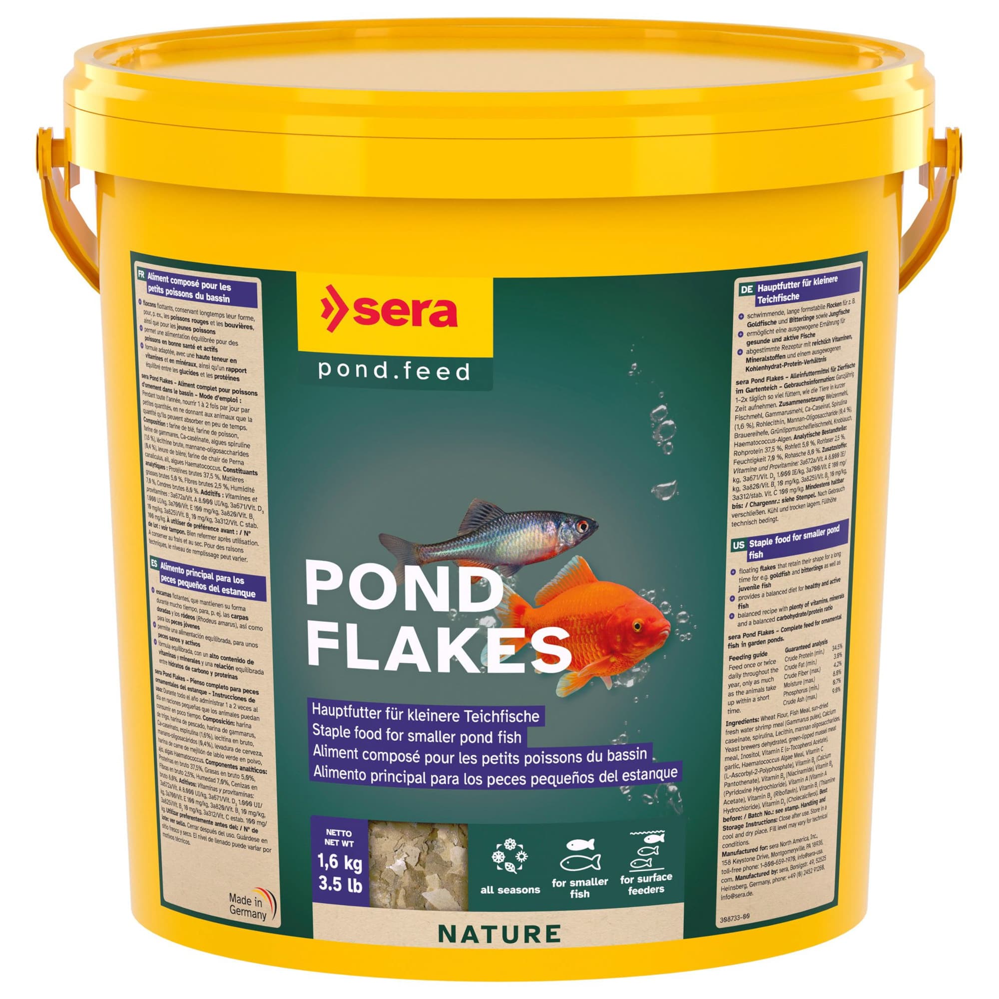 Sera Pond Flakes Natur - Økonomipakke: 2 x 10 L