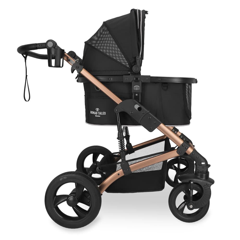Nomad Tales Calma Pet Stroller, rosa gull L 82 x B 65 x H 102 cm / opptil 15 kg